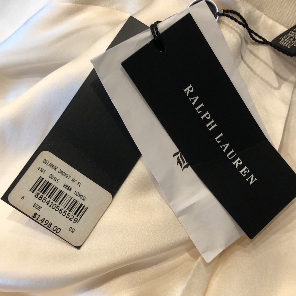 Ralph Lauren Black Label Ivory Silk Suit Jacket - Picture 12 of 12